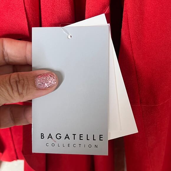 Bagatelle Women's Faux Suede Open Front Waterfall Drape Blazer Jacket M NWT - Picture 2 of 7